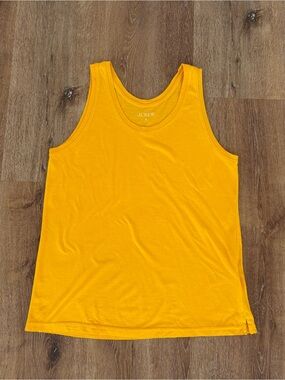 NWOT J. Crew Lightweight Scoop Neck Tank Top in Mary Gold Yellow Sz: S